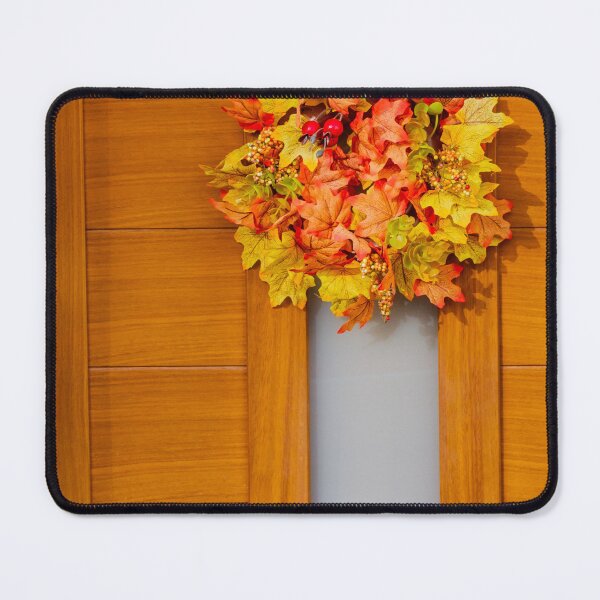 Item preview, Autumn Leaves Wreath On Wooden Door For Fall Decoration And Welcome designed and sold by Nmallia.
