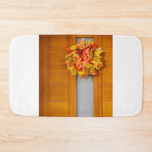 Item preview, Autumn Leaves Wreath On Wooden Door For Fall Decoration And Welcome designed and sold by Nmallia.