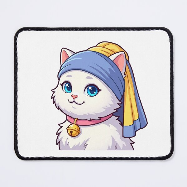 Item preview, Smilla as Girl with a Pearl Earring – Cute Cat Art designed and sold by 1smillaundfiete.