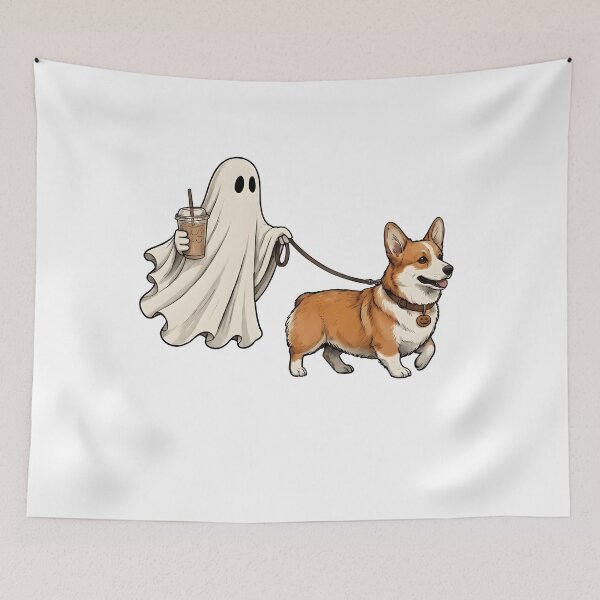 Item preview, Ghost Walking Corgi Shirt designed and sold by SChouseclothing.