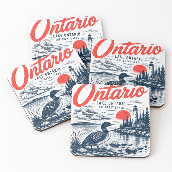 Item preview, Lake Ontario Vintage Loon Lighthouse Great Lakes Canada Wildlife Nature Lover designed and sold by AlvinObrien.