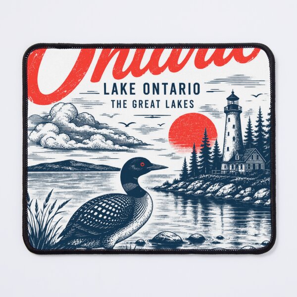 Item preview, Lake Ontario Vintage Loon Lighthouse Great Lakes Canada Wildlife Nature Lover designed and sold by AlvinObrien.