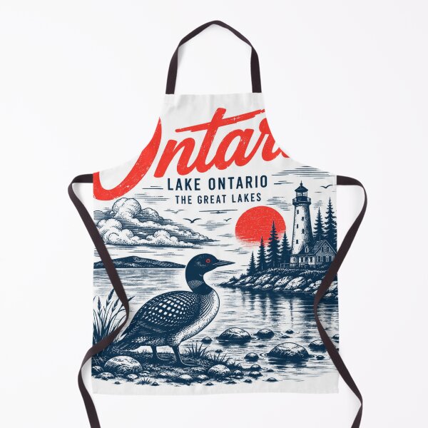 Item preview, Lake Ontario Vintage Loon Lighthouse Great Lakes Canada Wildlife Nature Lover designed and sold by AlvinObrien.