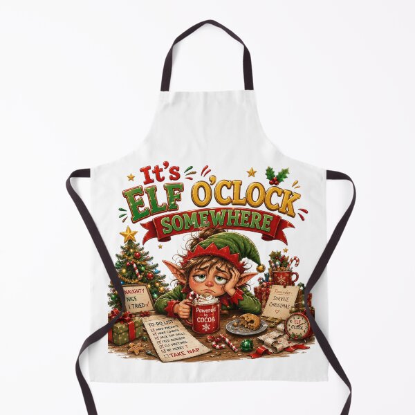Item preview, It's Elf O'Clock Somewhere | Funny Christmas Elf designed and sold by MotylekAnia.