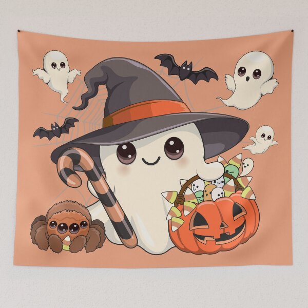 Item preview, Cute Halloween Ghost Kawaii Style designed and sold by BluedarkArt.
