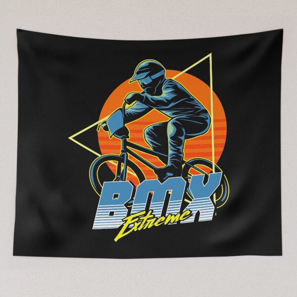 Item preview, Ciclista de BMX Extreme Retro Sunset designed and sold by heedooppod.