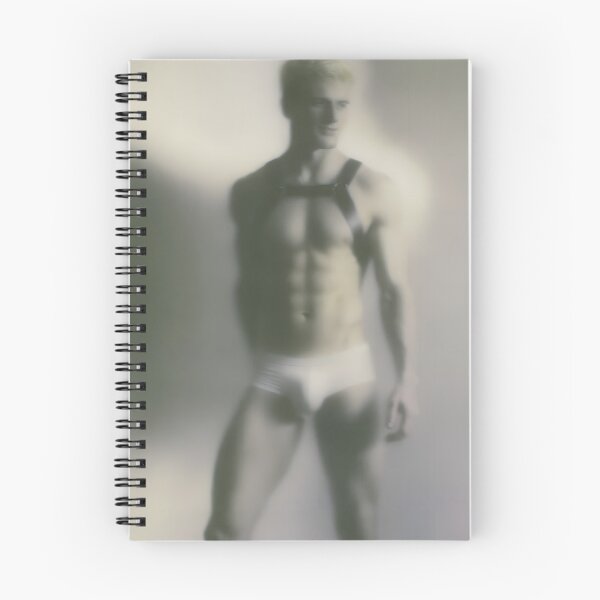 Item preview, Soft Focus Blonde Male - Dreamy Leather Harness Portrait designed and sold by gayishdesign.