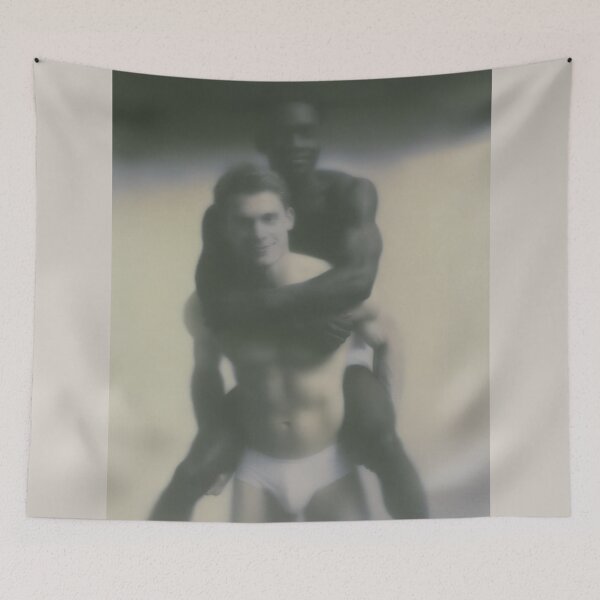 Item preview, Playful Men's Piggyback - Soft Focus Young Gay Couple designed and sold by gayishdesign.