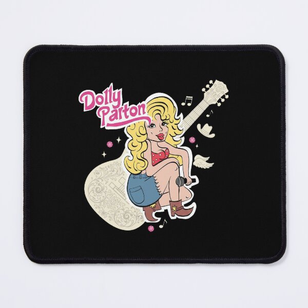 Item preview, Cute Dolly Parton Cartoon Pin Up Country Music Guitar designed and sold by Dravienart.