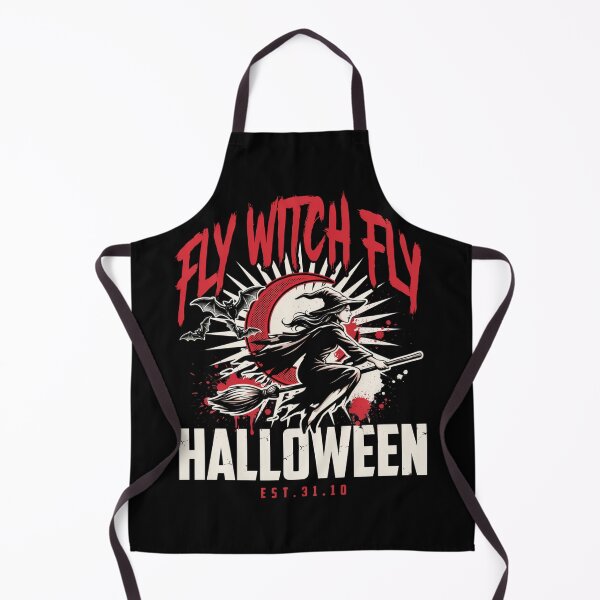 Item preview, Flying Witch T-Shirt | Broomstick Crescent Moon Halloween Graphic Tee v17 designed and sold by DarylWelsh2024.