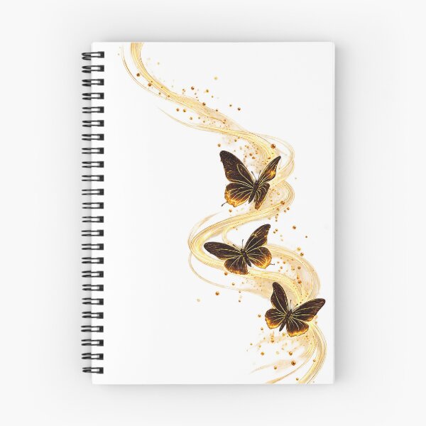 Item preview, Golden Butterfly Dance – Black & Gold Elegant Butterfly Art designed and sold by TitiaDesign.