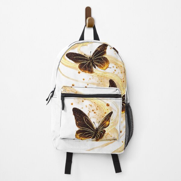 Item preview, Golden Butterfly Dance – Black & Gold Elegant Butterfly Art designed and sold by TitiaDesign.