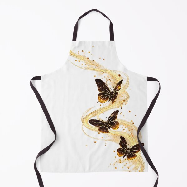 Item preview, Golden Butterfly Dance – Black & Gold Elegant Butterfly Art designed and sold by TitiaDesign.