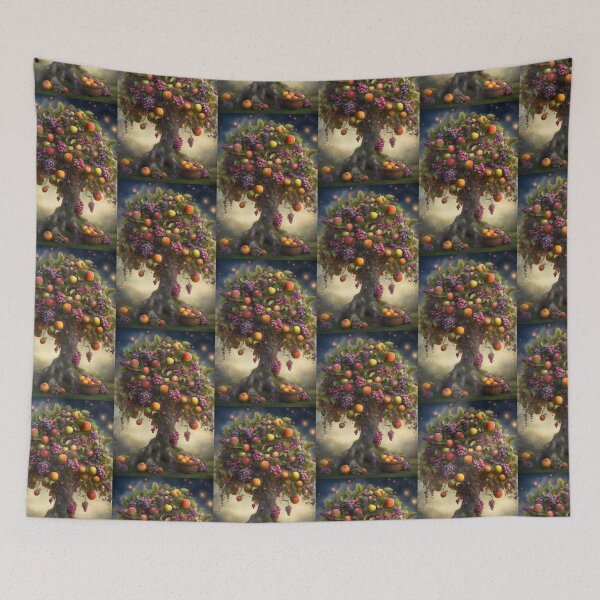 Item preview, Magical Fruit Tree Abundant Harvest Night designed and sold by pinkal.