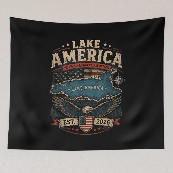 Item preview, Lake America Previously Known as Lake Ontario Funny Political Parody Graphic designed and sold by DianaVape.