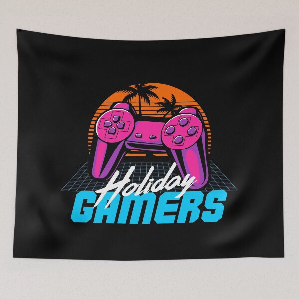 Item preview, Holiday Gamers Retro Synthwave Video Game Controller designed and sold by heedooppod.