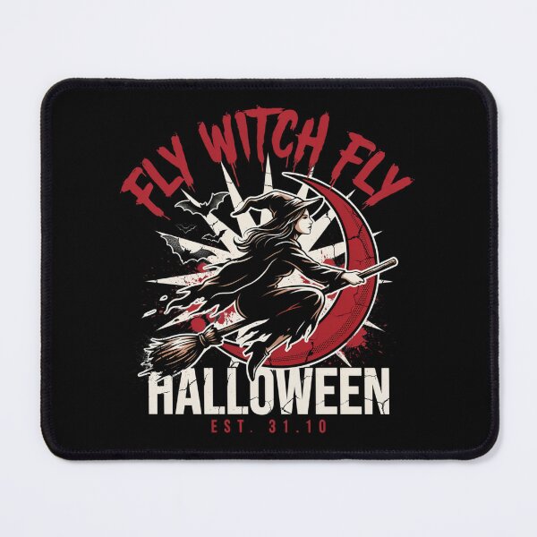 Item preview, Flying Witch T-Shirt | Broomstick Crescent Moon Halloween Graphic Tee v18 designed and sold by DarylWelsh2024.