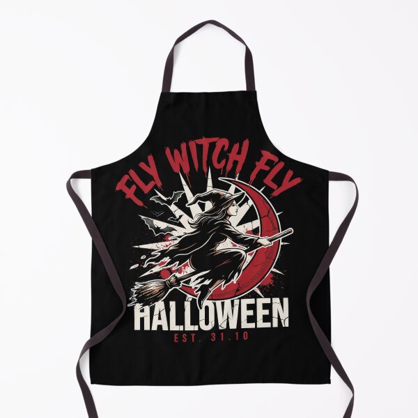 Item preview, Flying Witch T-Shirt | Broomstick Crescent Moon Halloween Graphic Tee v18 designed and sold by DarylWelsh2024.
