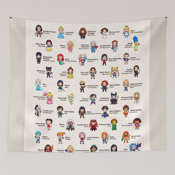 Item preview, 50 Legendary Female Chsracters infographic designed and sold by CMooreWorx.