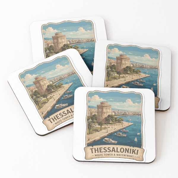 Item preview, Vintage Thessaloniki White Tower & Waterfront Travel designed and sold by CharaFei.Art.
