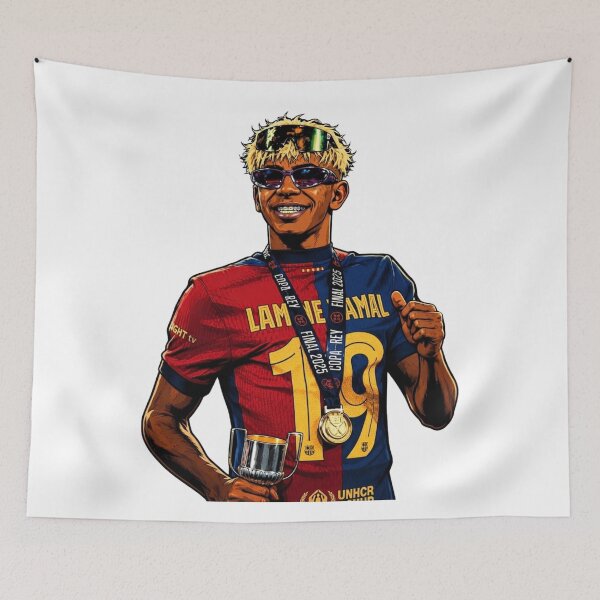 Item preview, Lamine Yamal Champion Illustration Comic Style Art designed and sold by annaarthk.