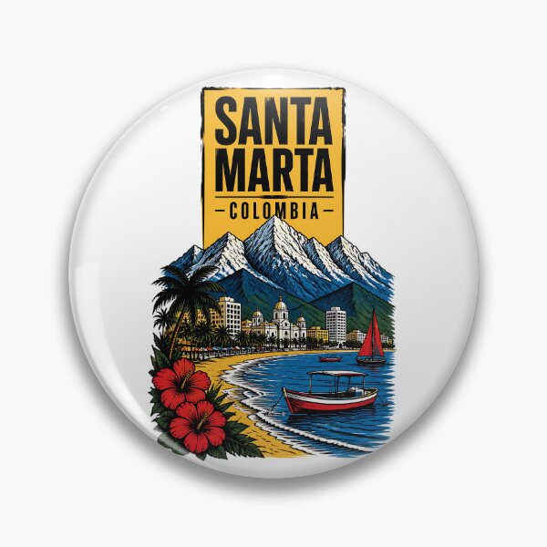 Item preview, Santa Marta Colombia Vintage Travel Tourism designed and sold by TravelersGems.