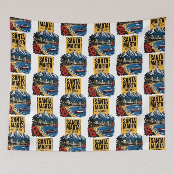 Item preview, Santa Marta Colombia Vintage Travel Tourism designed and sold by TravelersGems.