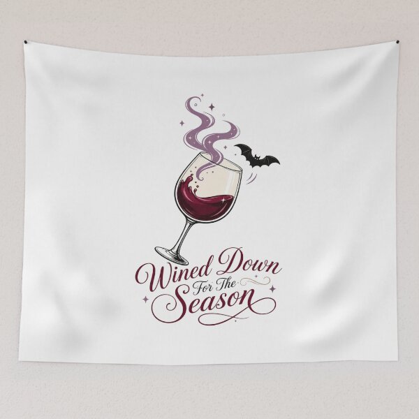Item preview, Wined Down For The Season Shirt, Comfort Colors® Witch Wine Glass Tee, Funny Halloween Wine Lover Graphic designed and sold by TshirtsLabs.