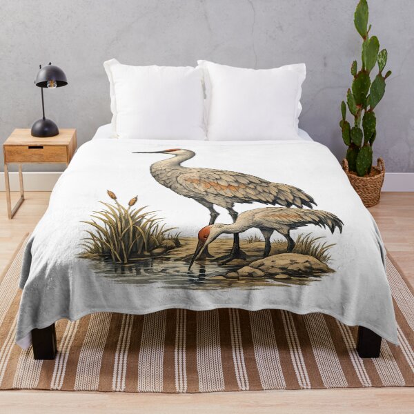 Item preview, Canadian crane in wetlands designed and sold by Daily Quirk.