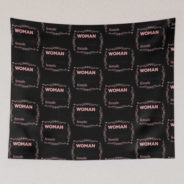 Item preview, Woman Definition Adult Human Female Floral Aesthetic Typography designed and sold by Dravienart.