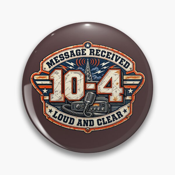 Item preview, 10-4 Message Received - Vintage CB Radio Emblem Art designed and sold by NomadForge.