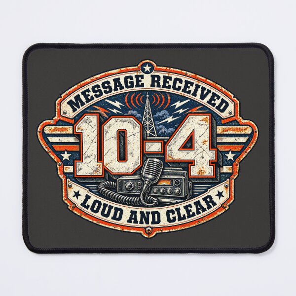 Item preview, 10-4 Message Received - Vintage CB Radio Emblem Art designed and sold by NomadForge.