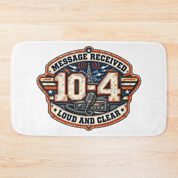 Item preview, 10-4 Message Received - Vintage CB Radio Emblem Art designed and sold by NomadForge.