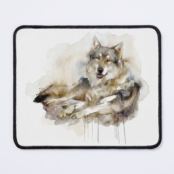 Item preview, Wolf Watercolor, Relaxed Crossed Paws designed and sold by caracatita75.