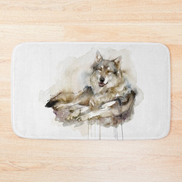 Item preview, Wolf Watercolor, Relaxed Crossed Paws designed and sold by caracatita75.