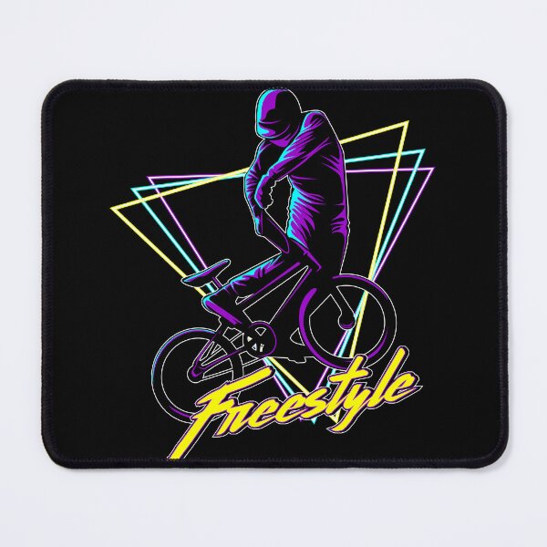 Item preview, BMX Freestyle Neon Synthwave Retro Biker designed and sold by heedooppod.