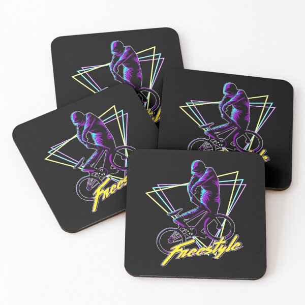 Item preview, BMX Freestyle Neon Synthwave Retro Biker designed and sold by heedooppod.
