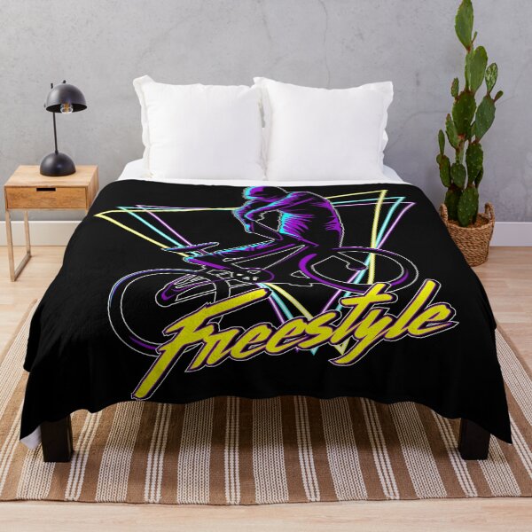 Item preview, BMX Freestyle Neon Synthwave Retro Biker designed and sold by heedooppod.