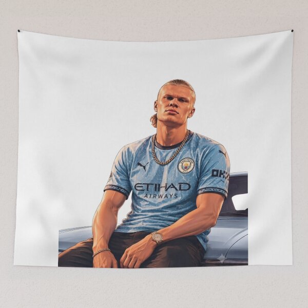 Item preview, Erling Haaland GTA Style Manchester City Art designed and sold by annaarthk.