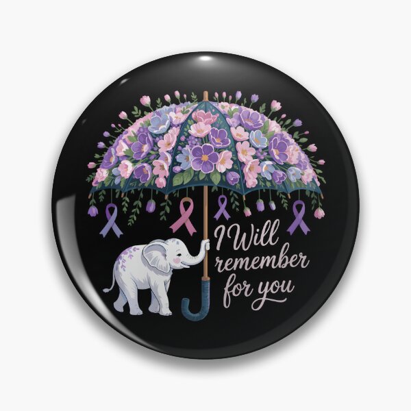 Item preview, I'll Remember for You Purple Elephant Alzheimer's Awareness designed and sold by fidelmeyer.