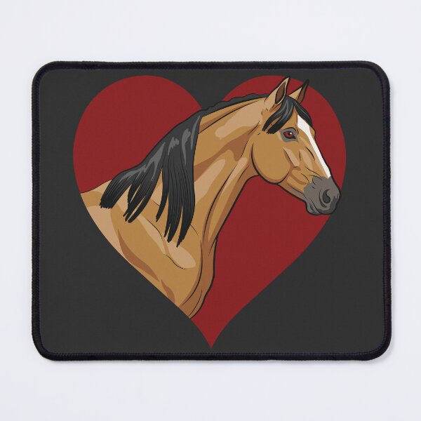Item preview, The head of the abstang in front of a red heart designed and sold by Cheval-de-coeur.