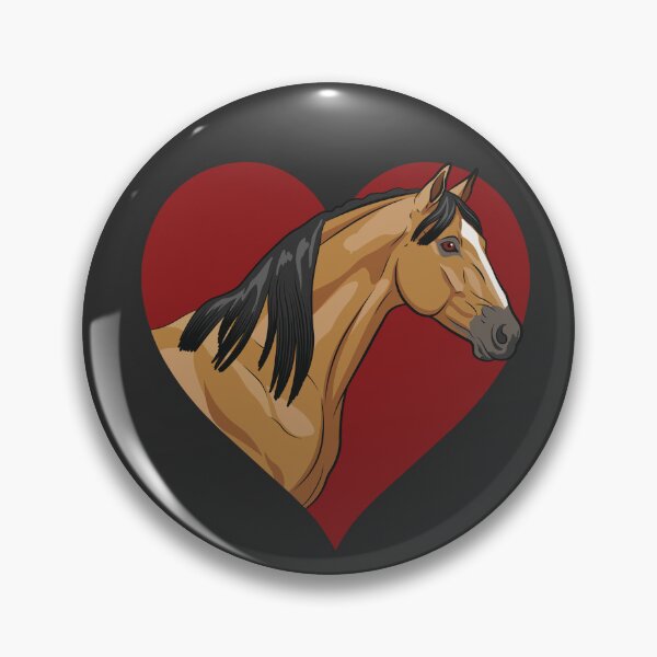 Item preview, The head of the abstang in front of a red heart designed and sold by Cheval-de-coeur.