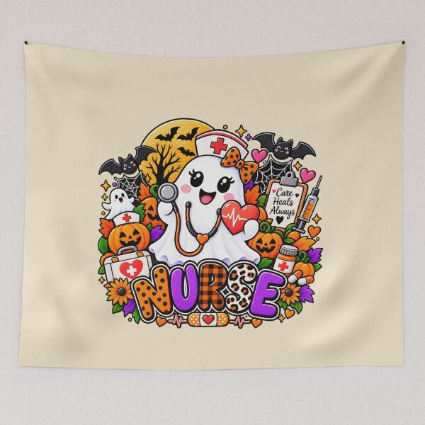 Item preview, Nurse Halloween Gift Cute Ghost Healthcare Style designed and sold by Corvoria.