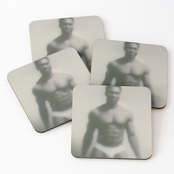 Item preview, Dreamy Soft Focus Black Male - Vintage Physique Portrait designed and sold by gayishdesign.