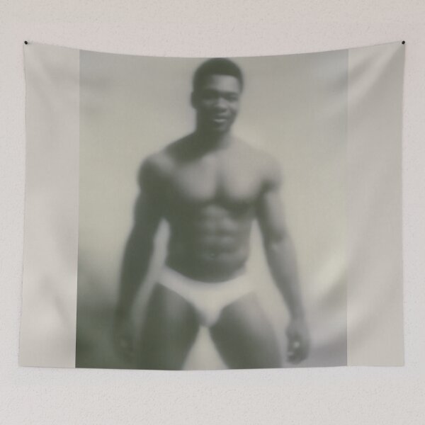 Item preview, Dreamy Soft Focus Black Male - Vintage Physique Portrait designed and sold by gayishdesign.