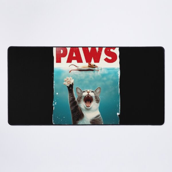 Item preview, PAWS - Funny Cat and Mouse Movie Poster Parody designed and sold by louda02.
