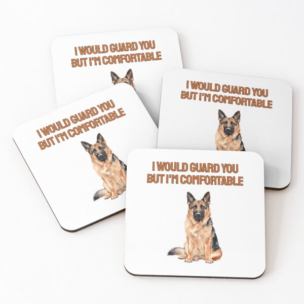 Item preview, Lazy German Shepherd Watercolour Sarcastic Dog Quote designed and sold by NatureUnleashed.