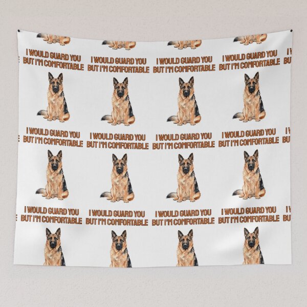 Item preview, Lazy German Shepherd Watercolour Sarcastic Dog Quote designed and sold by NatureUnleashed.
