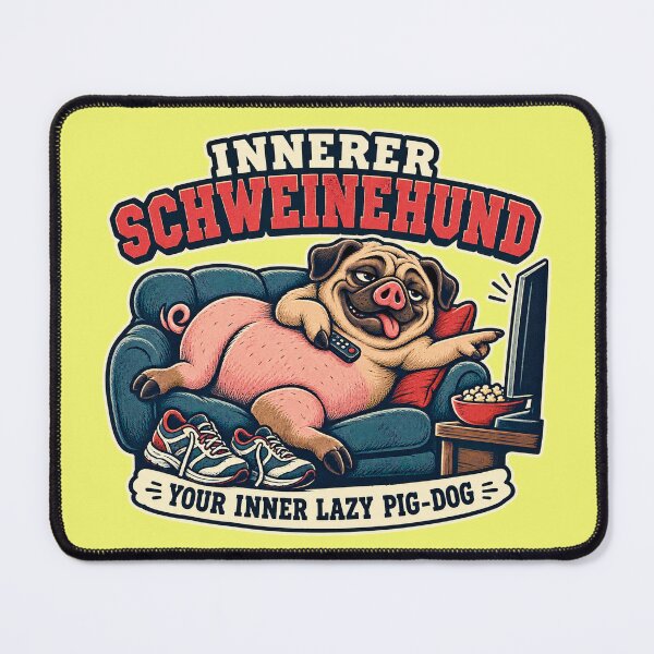 Item preview, Innerer Schweinehund – Inner Lazy Pig Dog Funny German Saying designed and sold by SVox.
