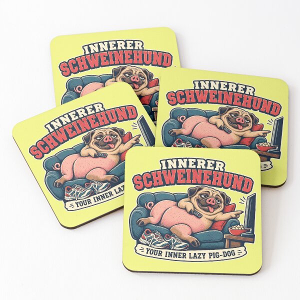 Item preview, Innerer Schweinehund – Inner Lazy Pig Dog Funny German Saying designed and sold by SVox.